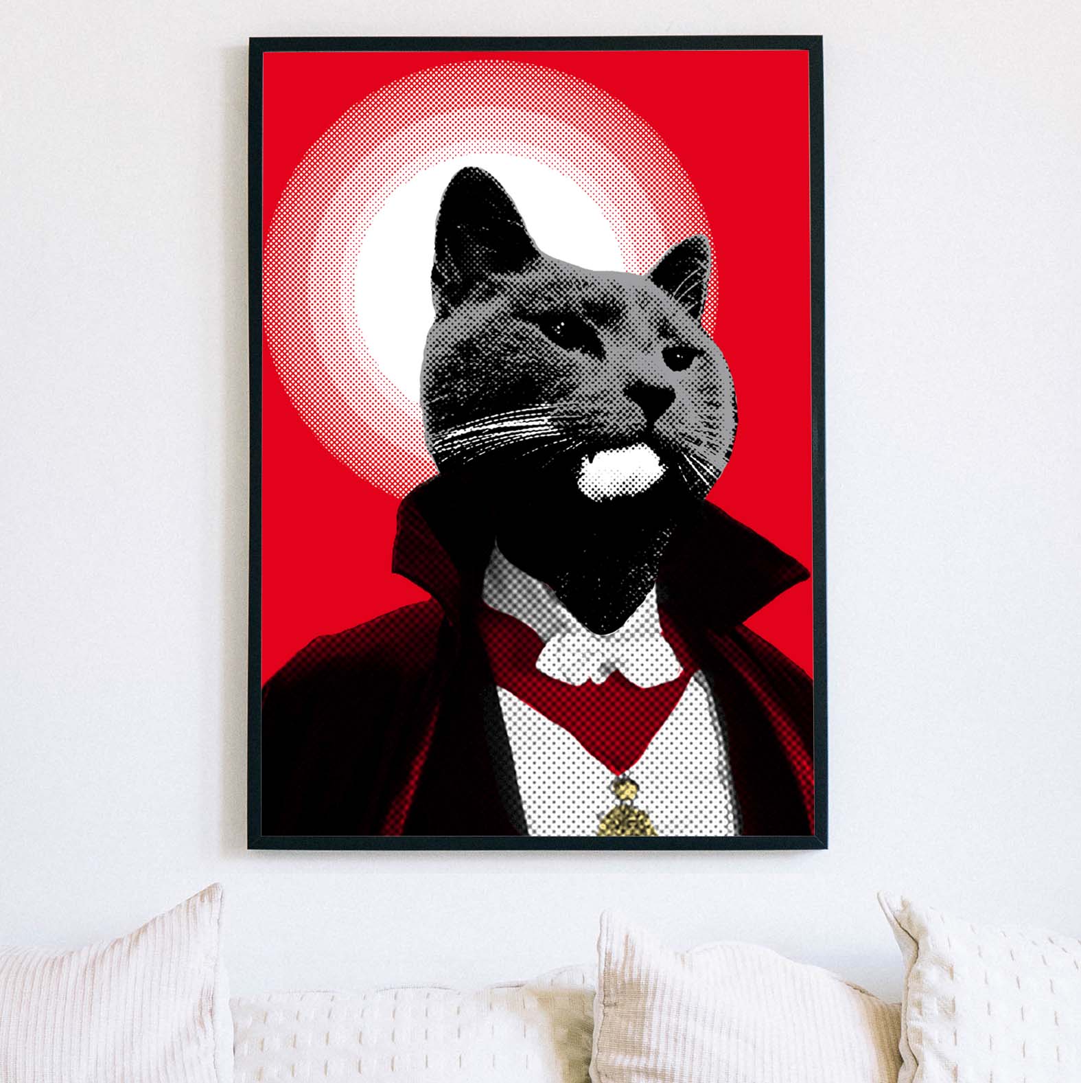 Custom Pet Portrait - Pop Art Vampire