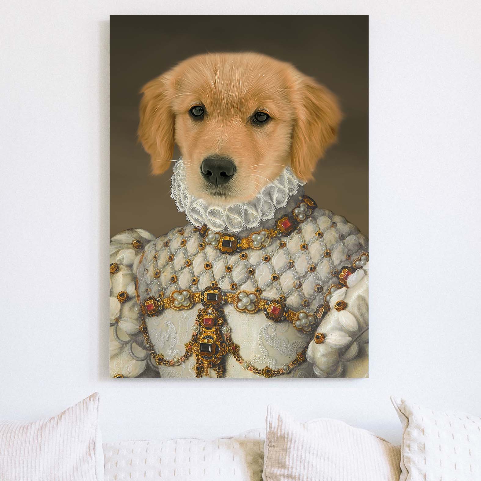 Custom Pet Portrait - Renaissance The Princess